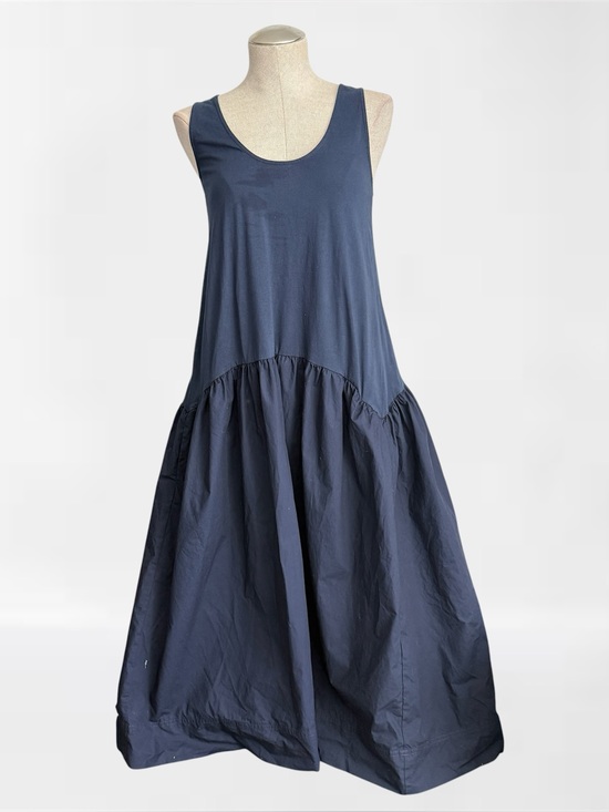 Goop Dresses & Skirts - Goop Navy Balloon Midi Dress | Size 6